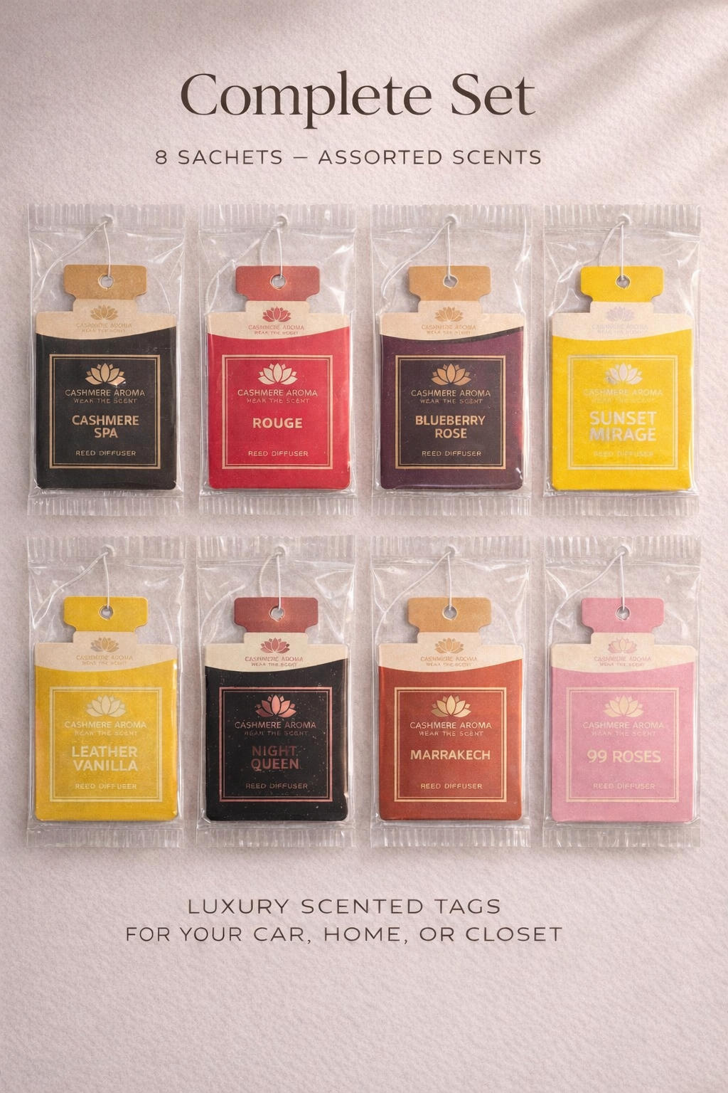 Complete Set – 8 Luxury Scented Tags