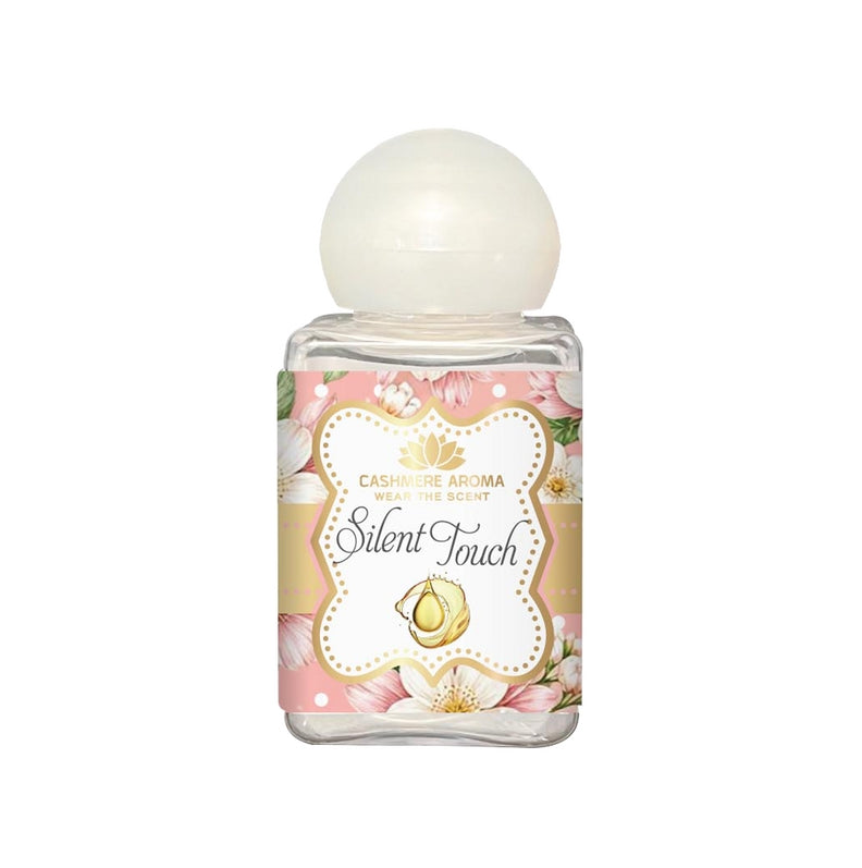 Cashmere Aroma Silent Touch mini laundry perfume 30 ml bottle with pink floral label